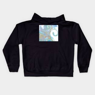 Abstract blues Kids Hoodie